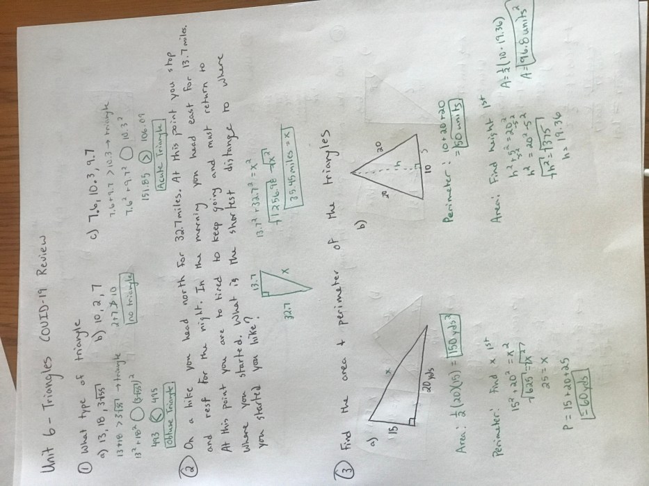 Geometry unit 1 practice answer key